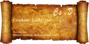 Csekme Diána névjegykártya